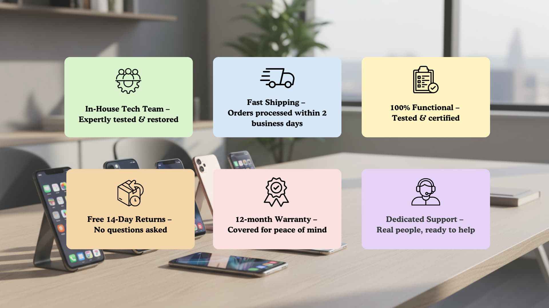 Certified refurbished phones - fast shipping - 12 months warranty - 14 days return - NOVAE UK