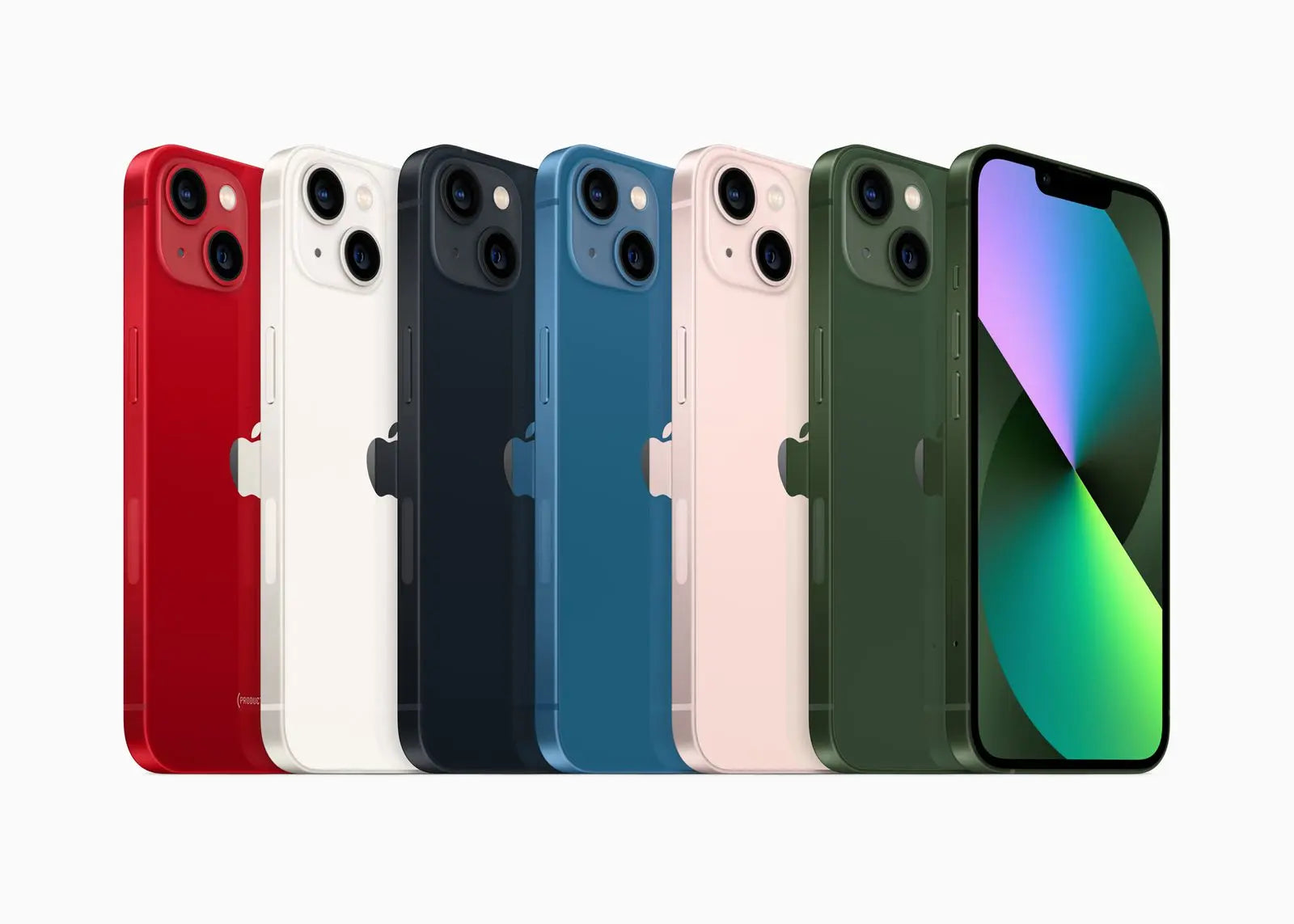 Refurbished iPhone 13 in all colors: red, Starlight, midnight, blue, pink and green. Shop now.