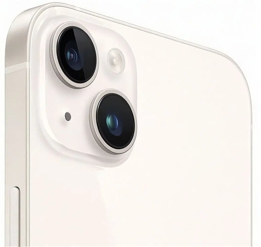 Starlight white refurbished iPhone 14 plus camera view