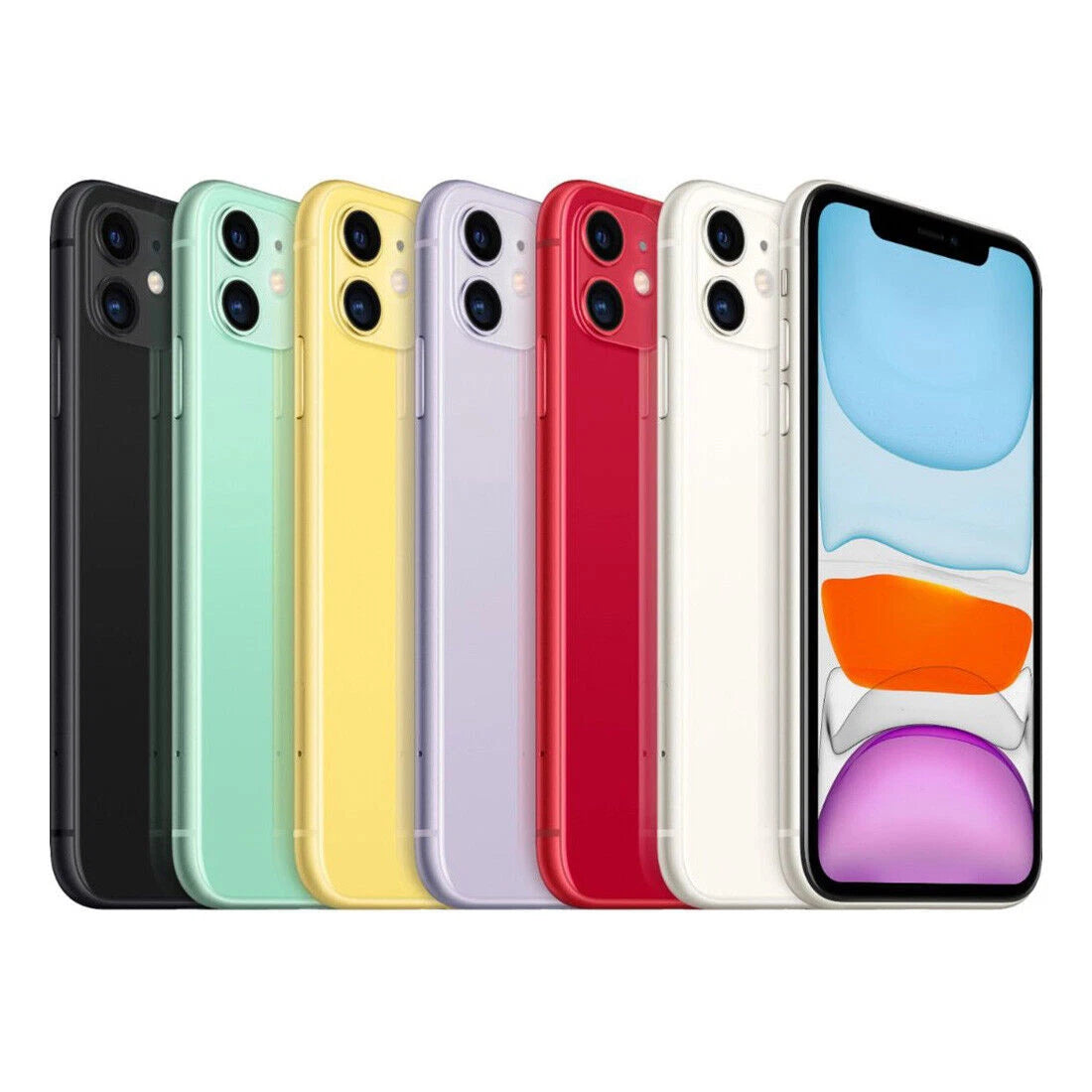 Refurbished iPhone 11 in all colors: Black, Green, Yellow, Purple, Red and White. View our complete in-house certified UK collection.