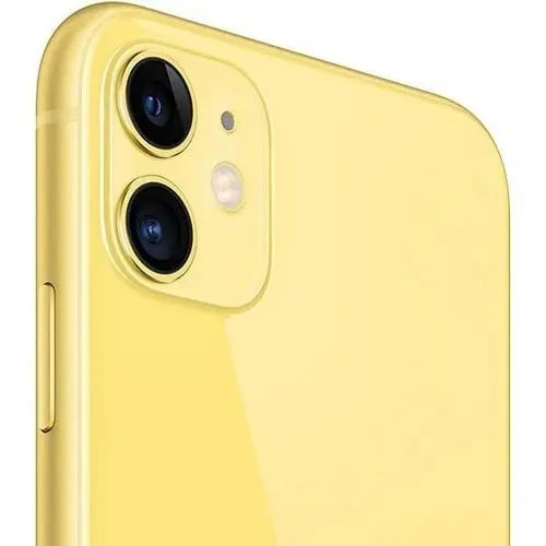 Yellow refurbished iPhone 11 camera view