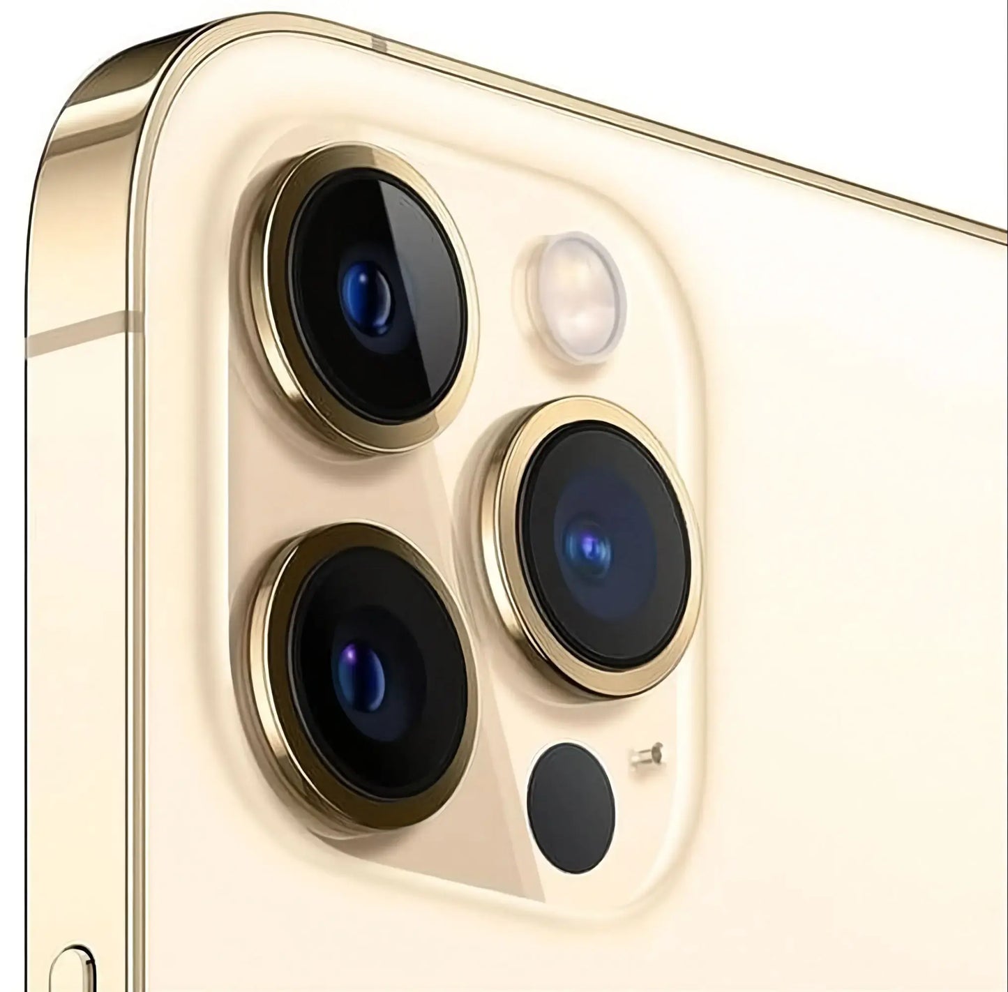 Refurbished iPhone 12 Pro in Gold - camera view. Shop direct.