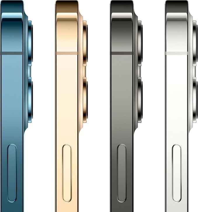 Refurbished iPhone 12 Pro Max in all color:   Pacific Blue, Gold, Graphite and Sliver. Shop now.